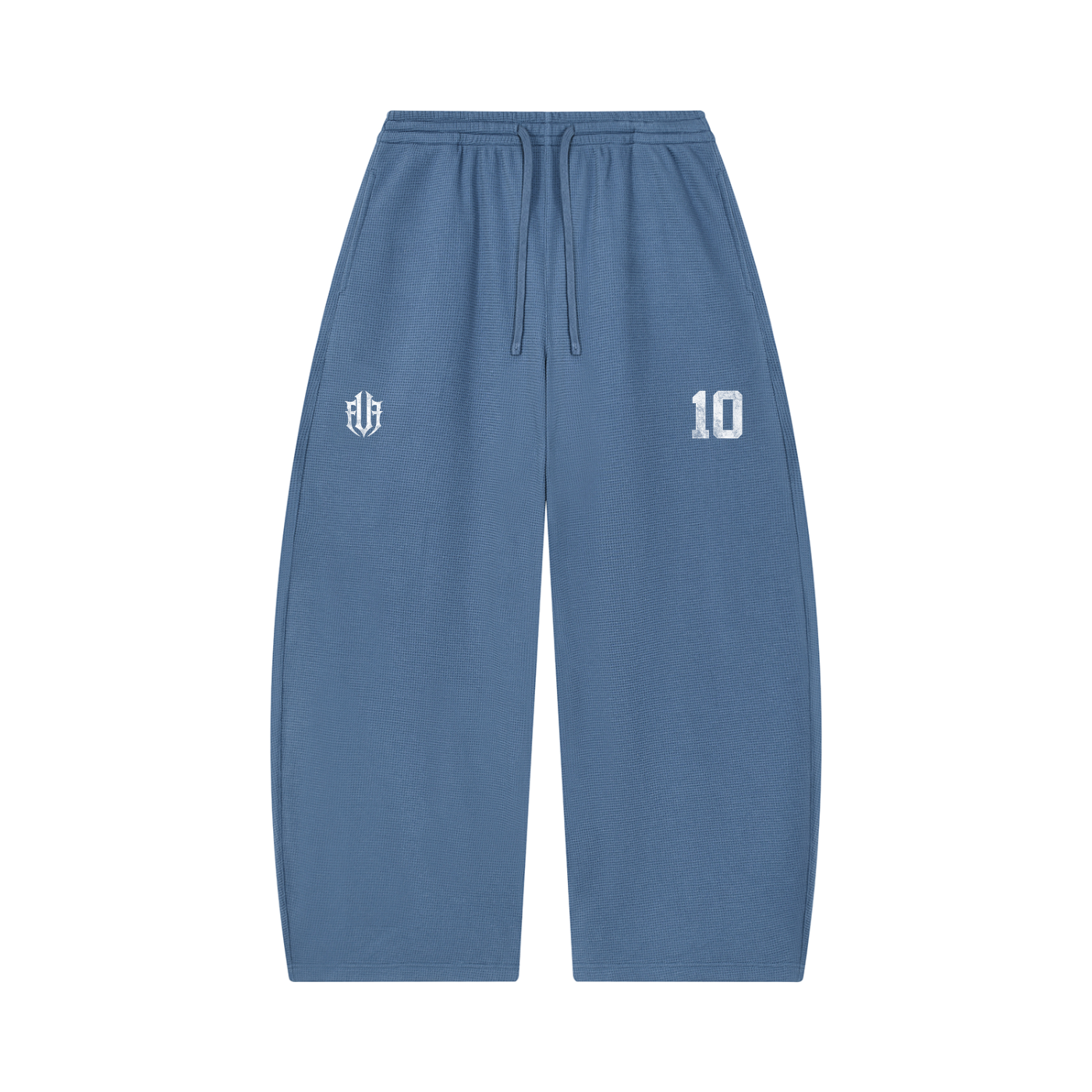 Unisex Waffle Barrel Leg Pants