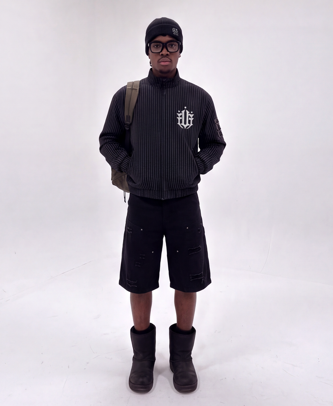 Unisex Striped Full-Zip Track Jacket