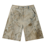 270GSM 100% Cotton Left Twill Denim Print Cropped Pants