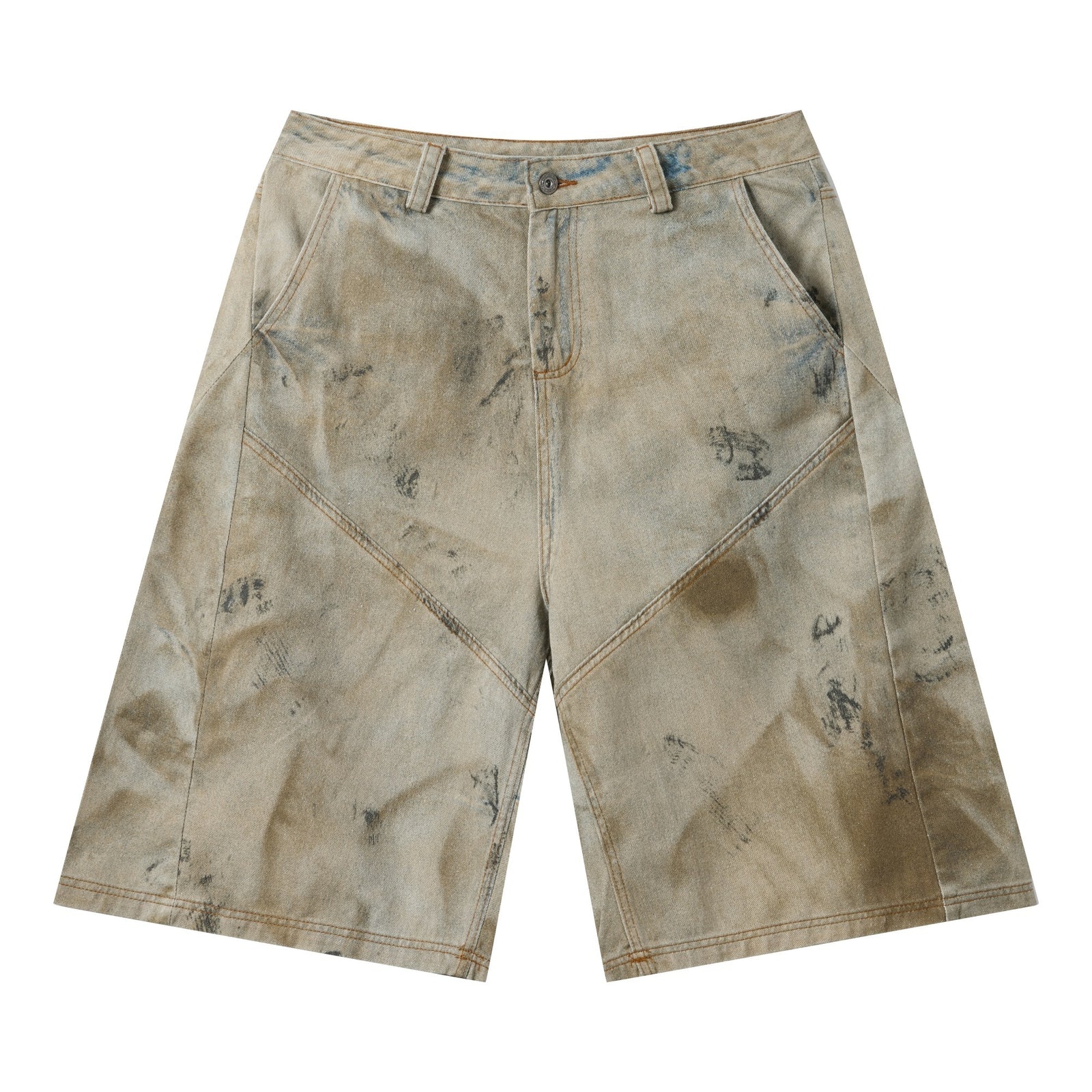270GSM 100% Cotton Left Twill Denim Print Cropped Pants