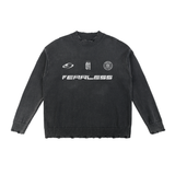 Vintage Washed Hand-Frayed Sweater