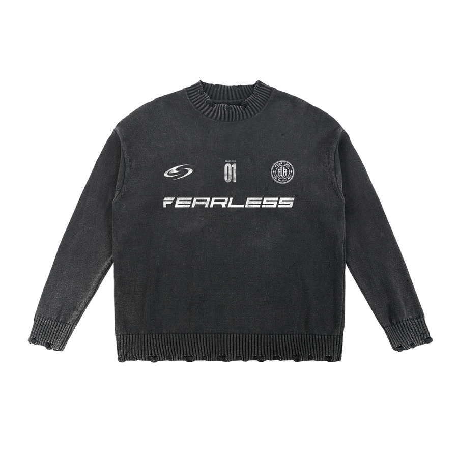 Vintage Washed Hand-Frayed Sweater