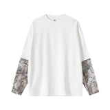 340GSM Men’s Heat Transfer Desert Camouflage Layered Look Long-Sleeve