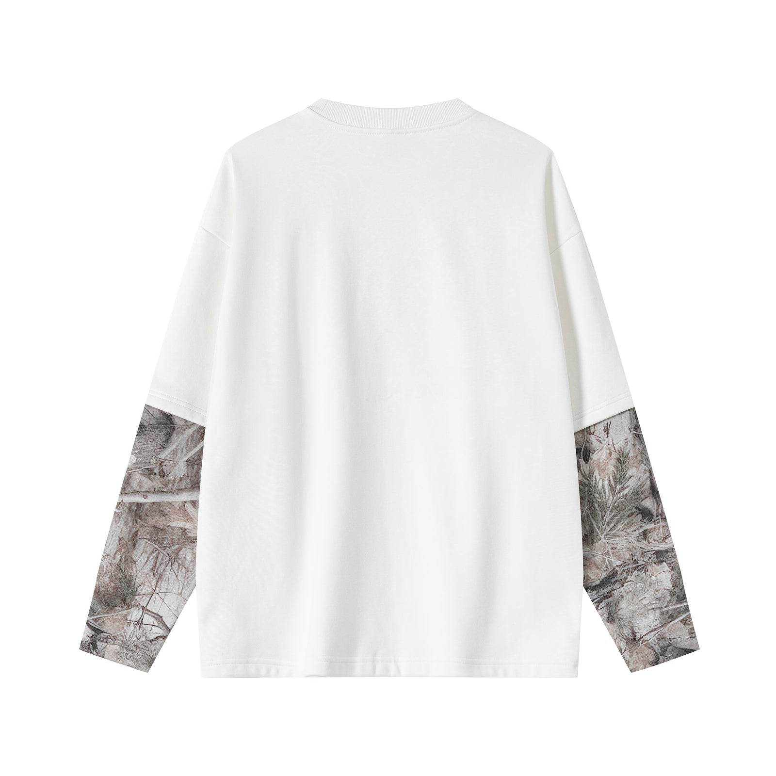 340GSM Men’s Heat Transfer Desert Camouflage Layered Look Long-Sleeve