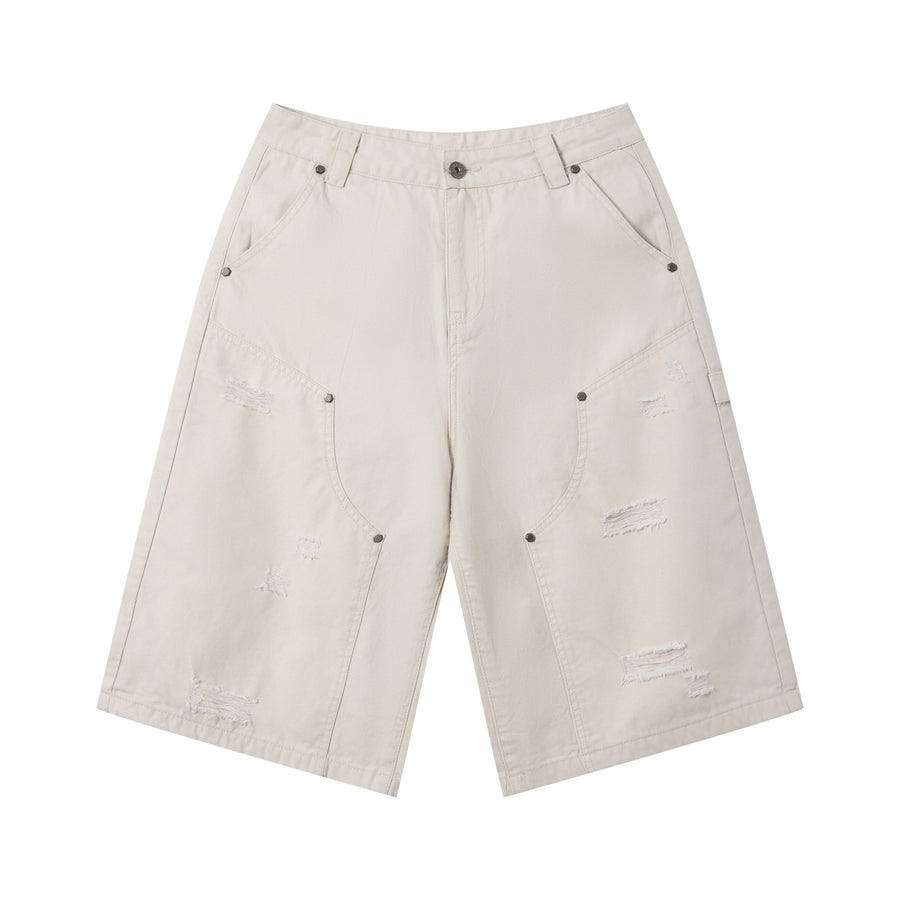 310GSM Heavyweight Cotton Enzyme Washed Distressed Workwear Pants