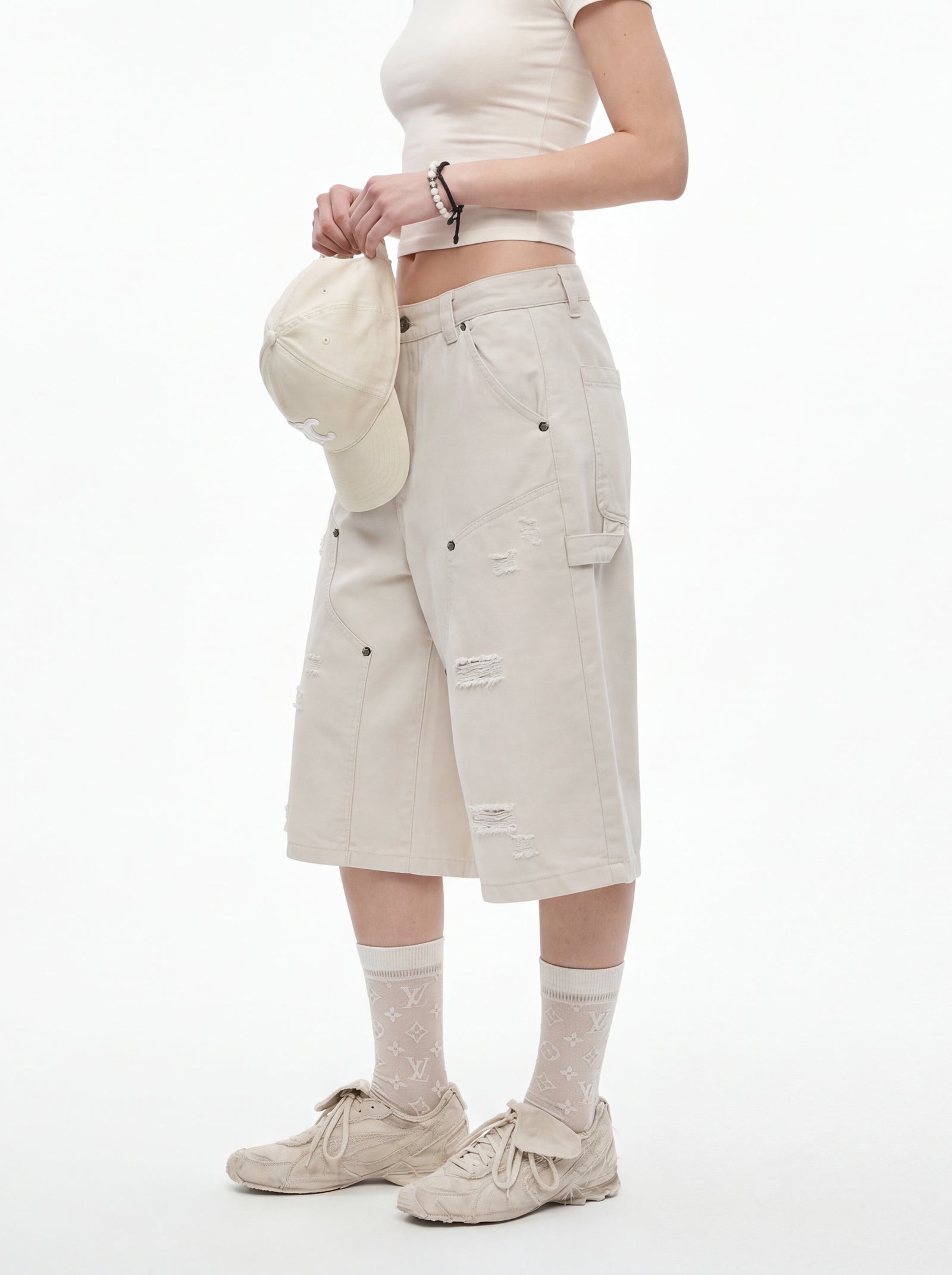 310GSM Heavyweight Cotton Enzyme Washed Distressed Workwear Pants