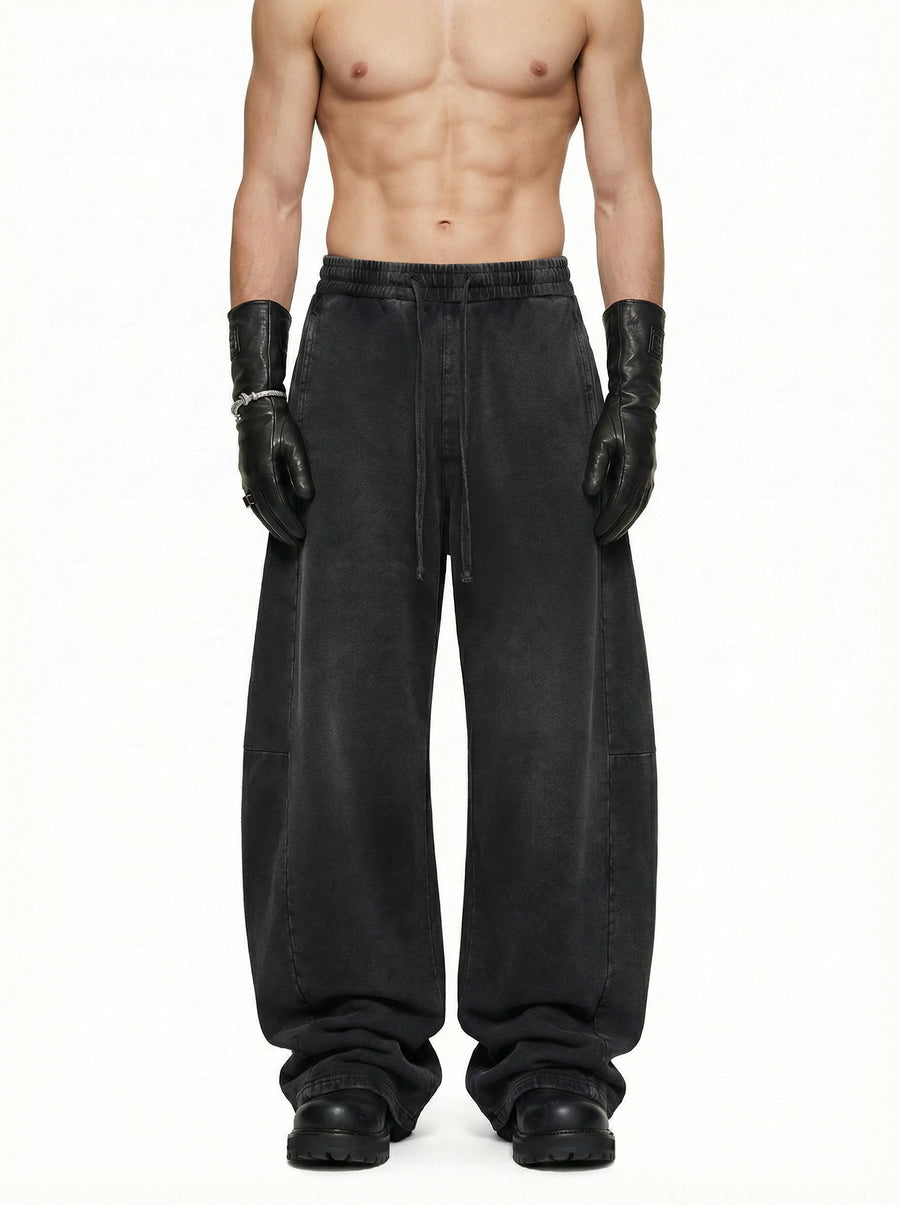 320GSM Men's Textured Denim Curved Panel Pants
